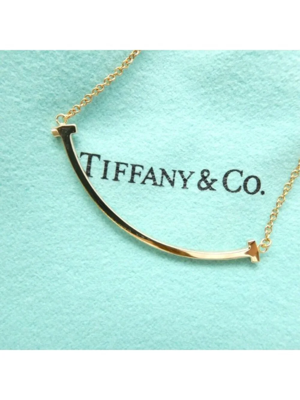 Tiffany & Co T Smile Pendant Rose Gold Small 18k
